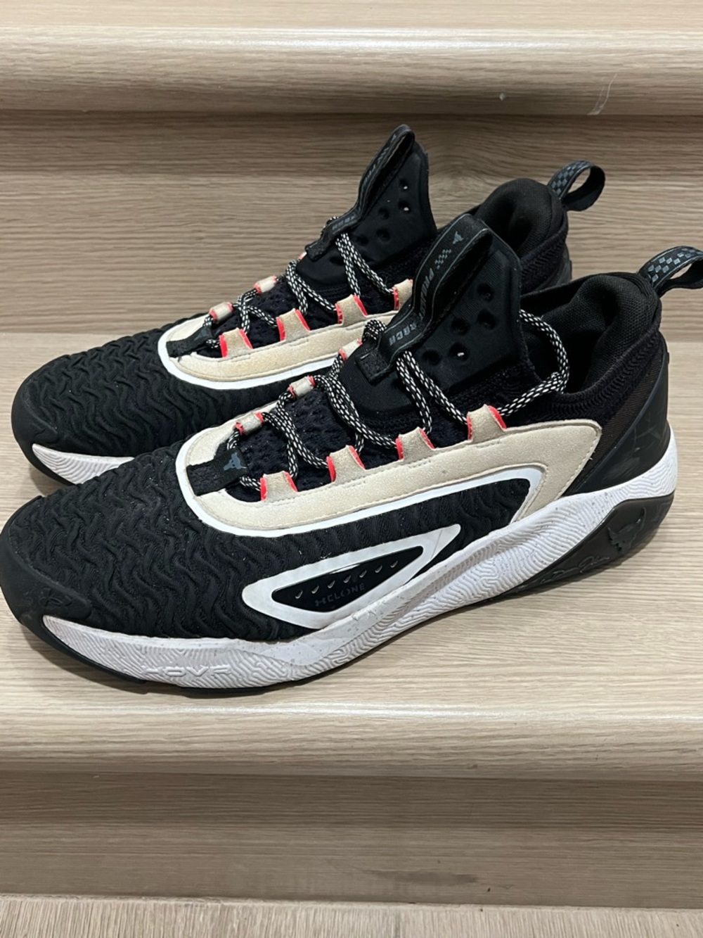 Under Armour Men’s Project Rock Athletic Sneakers Black/White Size 11